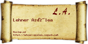 Lehner Azálea névjegykártya